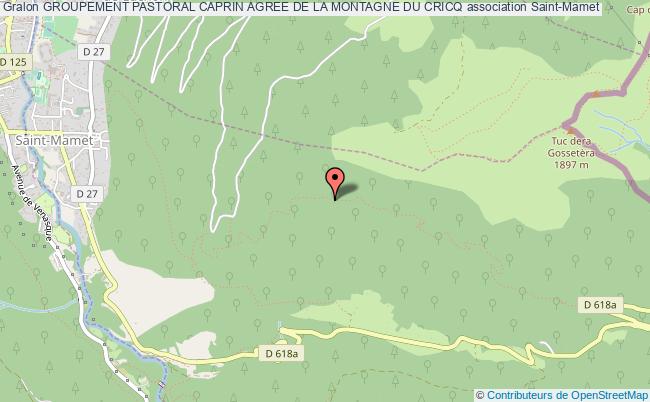 plan association Groupement Pastoral Caprin Agree De La Montagne Du Cricq Saint-Mamet