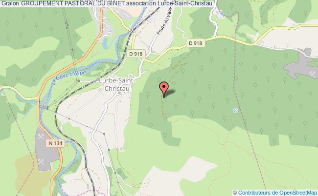 plan association Groupement Pastoral Du Binet Lurbe-Saint-Christau