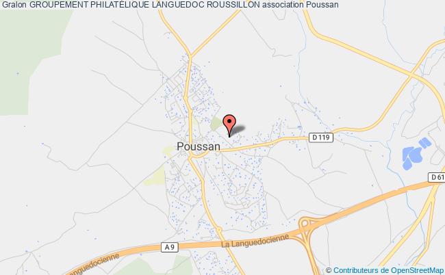 plan association Groupement PhilatÉlique Languedoc Roussillon Poussan