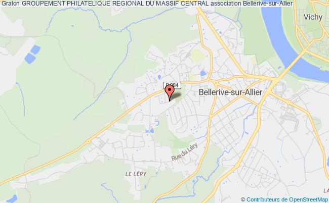 plan association Groupement Philatelique Regional Du Massif Central Bellerive-sur-Allier