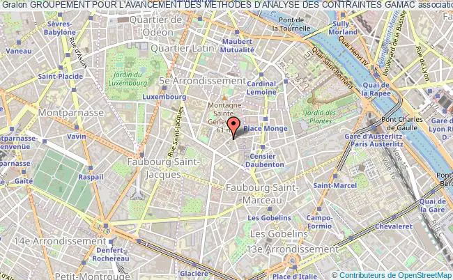 plan association Groupement Pour L'avancement Des Methodes D'analyse Des Contraintes Gamac Paris