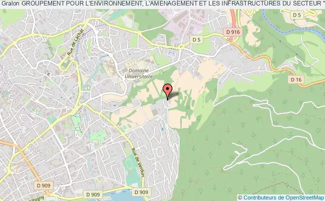 plan association Groupement Pour L'environnement, L'amÉnagement Et Les Infrastructures Du Secteur "le Cret-la Barallaz" Annecy-le-Vieux