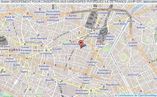 plan association Groupement Pour L'insertion Des Handicapes Physiques Ile De France (gihp-idf) Paris