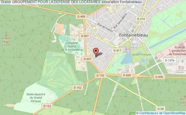 plan association Groupement Pour La Defense Des Locataires Fontainebleau
