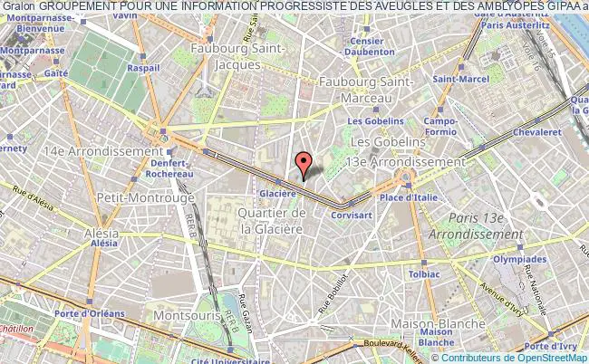 plan association Groupement Pour Une Information Progressiste Des Aveugles Et Des Amblyopes Gipaa Paris