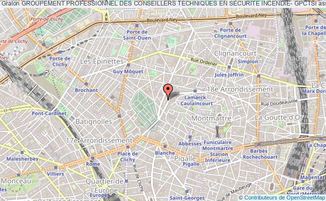 plan association Groupement Professionnel Des Conseillers Techniques En Securite Incendie- Gpctsi Paris