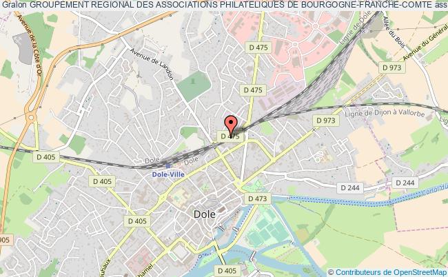 plan association Groupement Regional Des Associations Philateliques De Bourgogne-franche-comte Dole