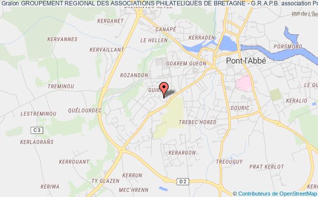 plan association Groupement Regional Des Associations Philateliques De Bretagne - G.r.a.p.b. Pont-l'Abbé