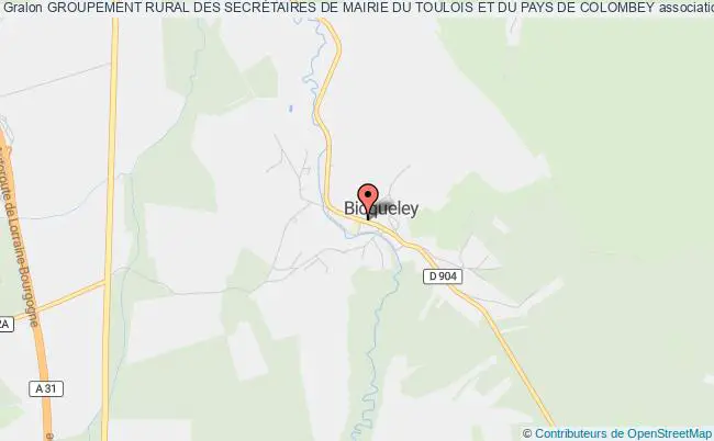 plan association Groupement Rural Des SecrÉtaires De Mairie Du Toulois Et Du Pays De Colombey Bicqueley