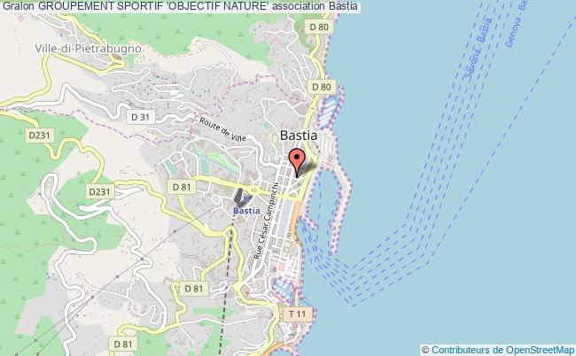 plan association Groupement Sportif 'objectif Nature' Bastia