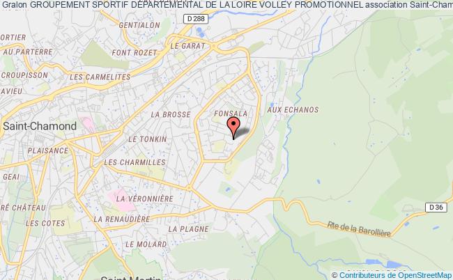 plan association Groupement Sportif DÉpartemental De La Loire Volley Promotionnel Saint-Chamond