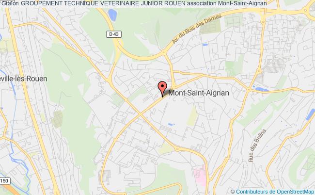 plan association Groupement Technique Veterinaire Junior Rouen Mont-Saint-Aignan