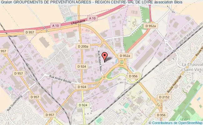 plan association Groupements De Prevention Agrees - Region Centre-val De Loire Blois