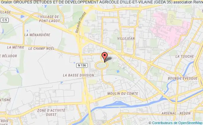 plan association Groupes D'etudes Et De Developpement Agricole D'ille-et-vilaine (geda 35) Rennes