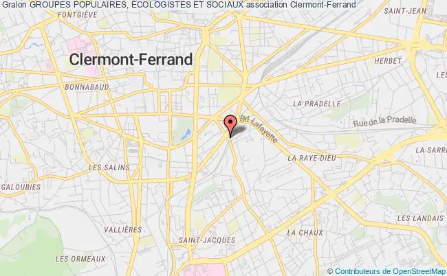 plan association Groupes Populaires, Écologistes Et Sociaux Clermont-Ferrand