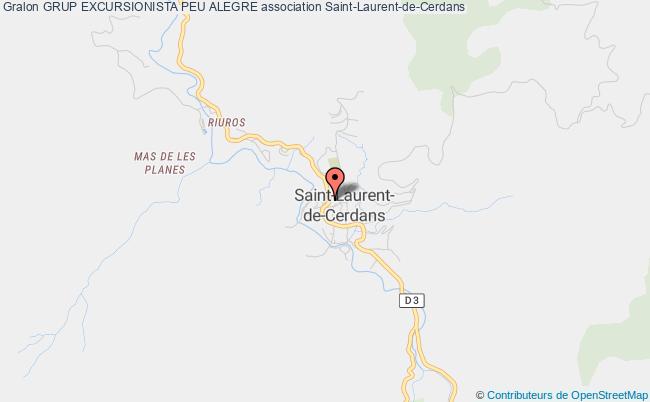 plan association Grup Excursionista Peu Alegre Saint-Laurent-de-Cerdans