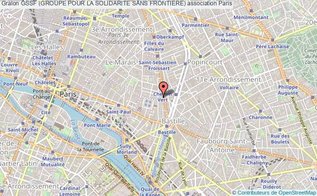 plan association Gssf (groupe Pour La Solidarite Sans Frontiere) Paris