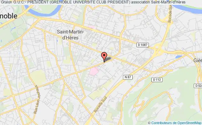 plan association G.u.c.- President (grenoble Universite Club President) Saint-Martin-d'Hères