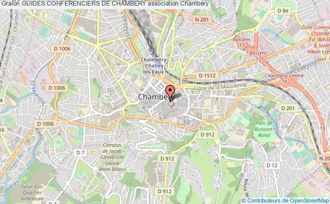 plan association Guides Conferenciers De Chambery Chambéry