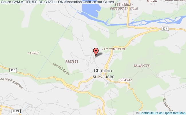 plan association Gym Attitude De Chatillon Châtillon-sur-Cluses