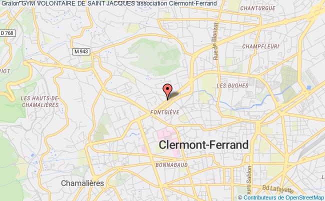 plan association Gym Volontaire De Saint Jacques Clermont-Ferrand
