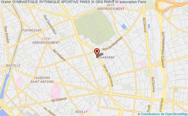 plan association Gymnastique Rythmique Sportive Paris Xi Grs Paris Xi Paris