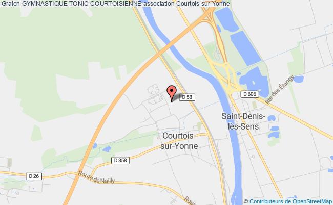plan association Gymnastique Tonic Courtoisienne Courtois-sur-Yonne