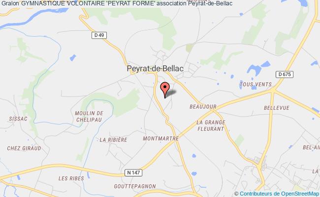 plan association Gymnastique Volontaire 'peyrat Forme' Peyrat-de-Bellac