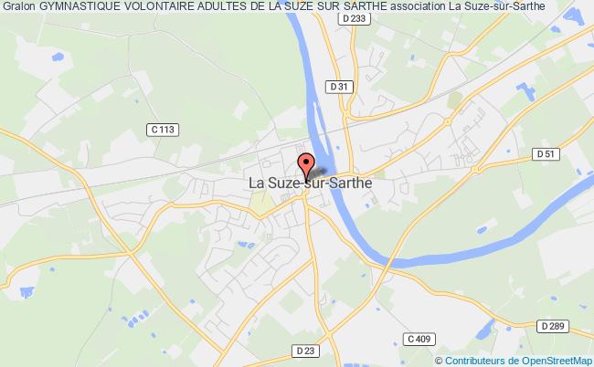 plan association Gymnastique Volontaire Adultes De La Suze Sur Sarthe La    Suze-sur-Sarthe