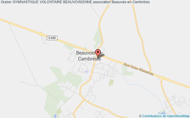 plan association Gymnastique Volontaire Beauvoisienne Beauvois-en-Cambrésis