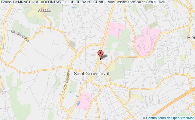 plan association Gymnastique Volontaire Club De Saint Genis Laval Saint-Genis-Laval