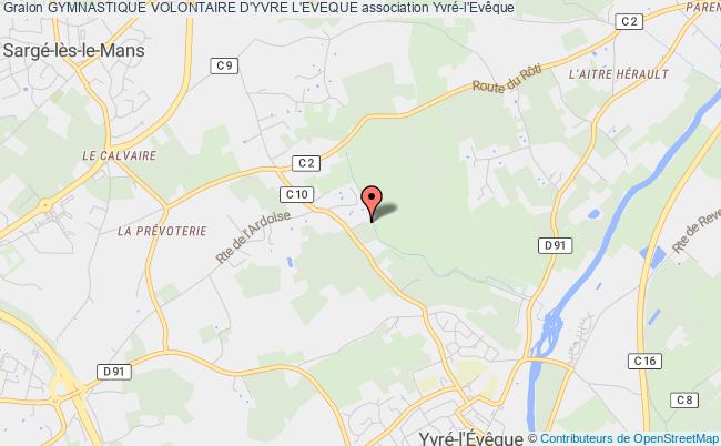 plan association Gymnastique Volontaire D'yvre L'eveque 