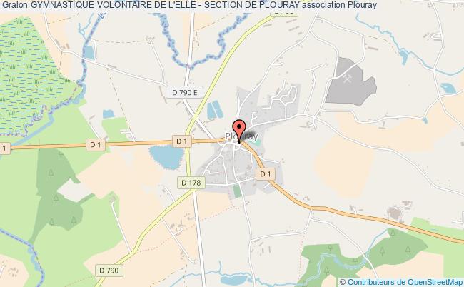 plan association Gymnastique Volontaire De L'elle - Section De Plouray Plouray