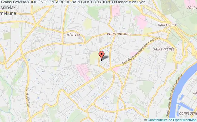 plan association Gymnastique Volontaire De Saint Just Section 309 Lyon