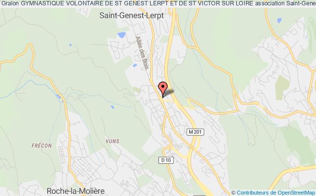plan association Gymnastique Volontaire De St Genest Lerpt Et De St Victor Sur Loire Saint-Genest-Lerpt