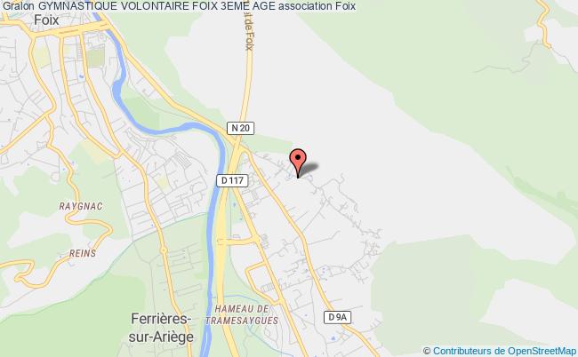 plan association Gymnastique Volontaire Foix 3eme Age Foix