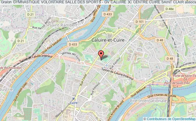 plan association Gymnastique Volontaire Salle Des Sports - Gv Caluire 3c Centre Cuire Saint Clair Caluire-et-Cuire