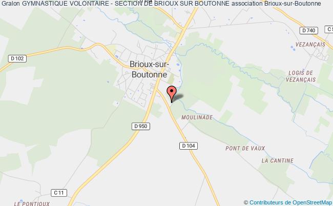 plan association Gymnastique Volontaire - Section De Brioux Sur Boutonne Brioux-sur-Boutonne