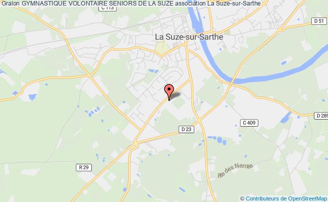 plan association Gymnastique Volontaire Seniors De La Suze La    Suze-sur-Sarthe