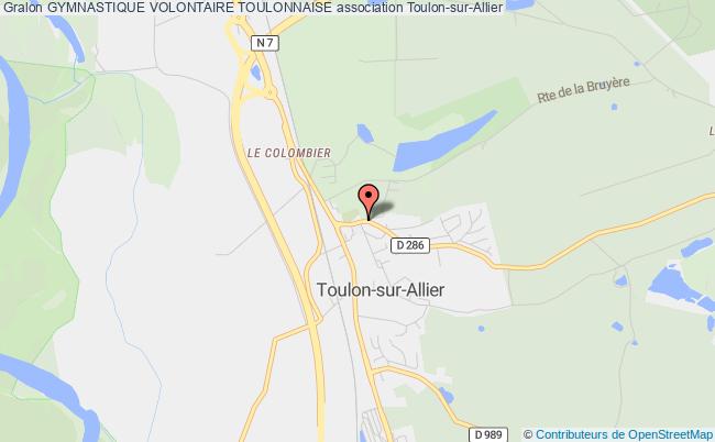plan association Gymnastique Volontaire Toulonnaise Toulon-sur-Allier