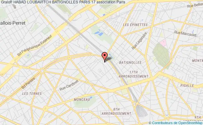 plan association Habad Loubavitch Batignolles Paris 17 Paris