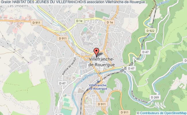 plan association Habitat Des Jeunes Du Villefranchois Villefranche-de-Rouergue