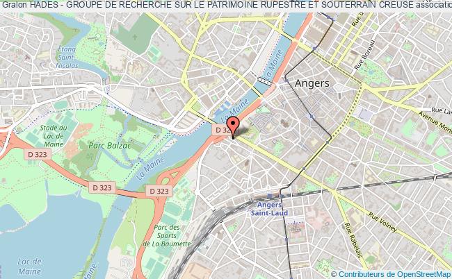 plan association Hades - Groupe De Recherche Sur Le Patrimoine Rupestre Et Souterrain Creuse Angers