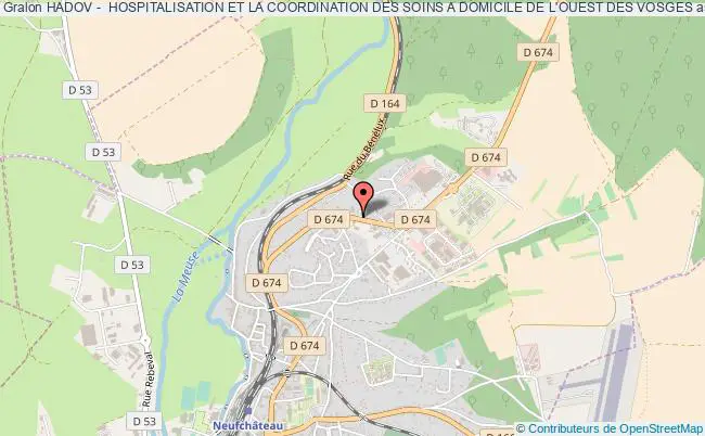 plan association Hadov -  Hospitalisation Et La Coordination Des Soins A Domicile De L'ouest Des Vosges Neufchâteau