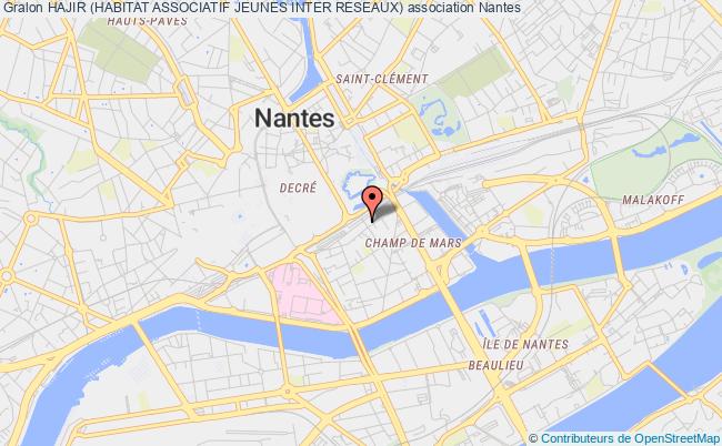 plan association Hajir (habitat Associatif Jeunes Inter Reseaux) Nantes