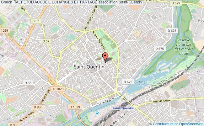 plan association Halt'etud Accueil Echanges Et Partage Saint-Quentin