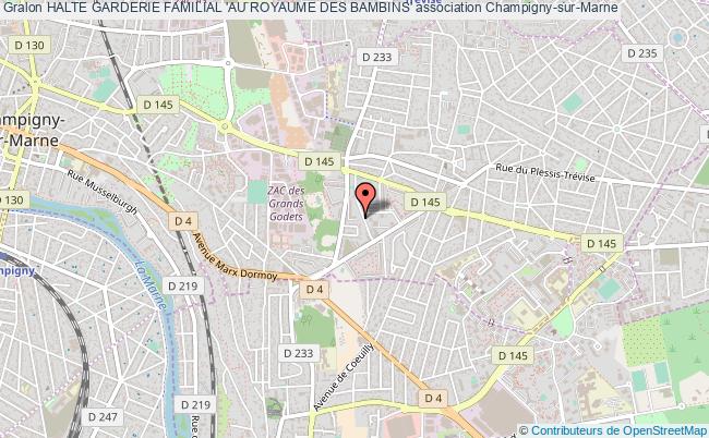 plan association Halte Garderie Familial 'au Royaume Des Bambins' Champigny-sur-Marne
