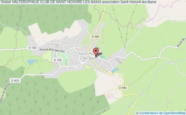 plan association Halterophilie Club De Saint Honore Les Bains Saint-Honoré-les-Bains