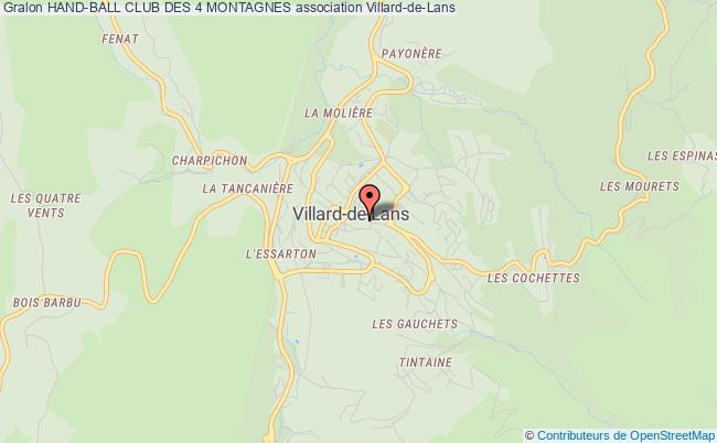 plan association Hand-ball Club Des 4 Montagnes Villard-de-Lans