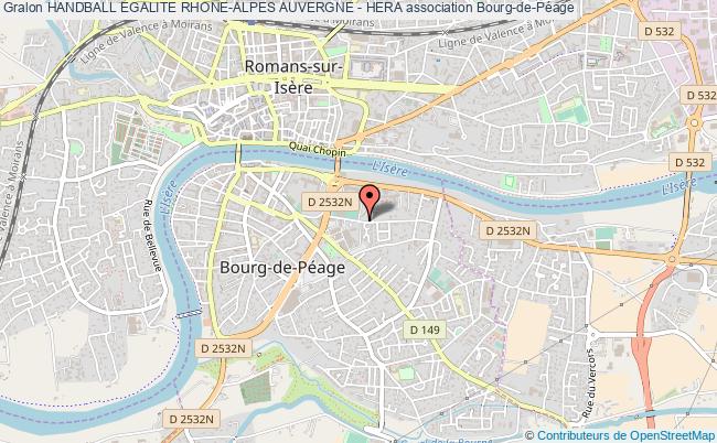 plan association Handball Egalite Rhone-alpes Auvergne - Hera Bourg-de-Péage